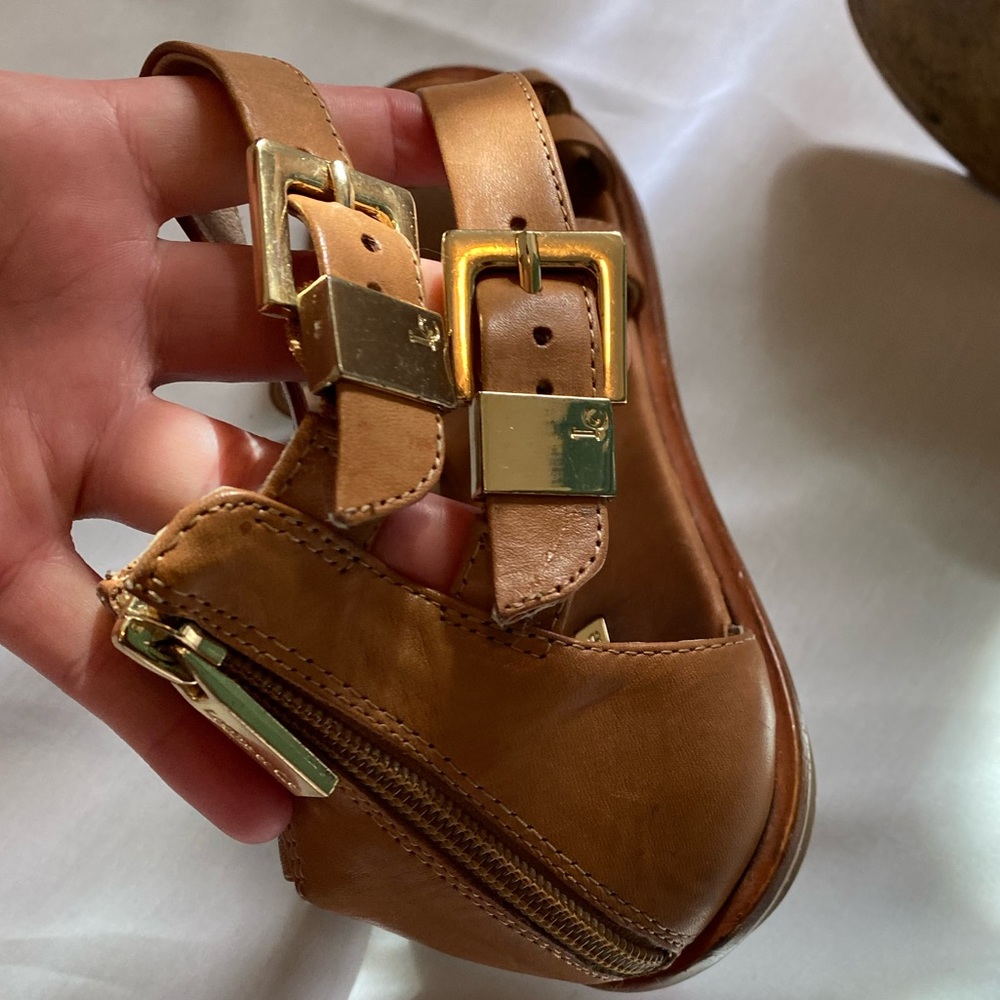 Louise Et. Cie Leather Tan Sandals Size 10 - Picture 4 of 8